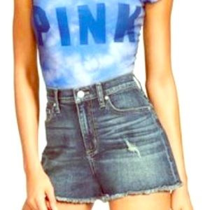 VICTORIA’S SECRET PINK High Waisted Jean Shorts